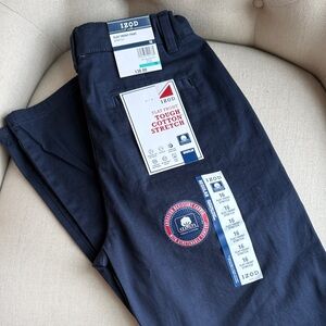Izod Boys Size-16 Dark Blue Chinos